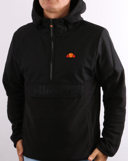 Ellesse – Freccia – Fleece-Overhead in Schwarz
