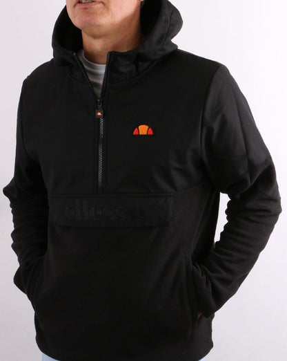 Ellesse – Freccia – Fleece-Overhead in Schwarz