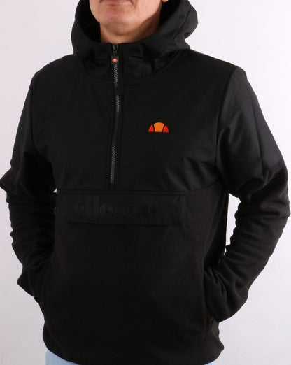 Ellesse – Freccia – Fleece-Overhead in Schwarz