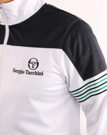 Sergio Tacchini Wilander Trainingsjacke Weiß/Marineblau/Grün