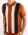 Ben Sherman Mod Stripe Knit Polo Shirt Caramel