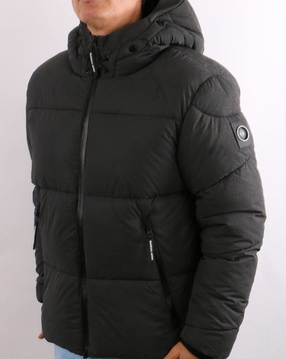 Marshall Artist Reflektierende Ripstop-Bubble-Jacke Schwarz