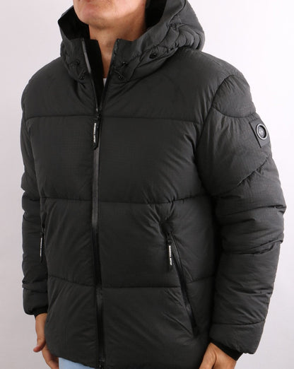 Marshall Artist Reflektierende Ripstop-Bubble-Jacke Schwarz