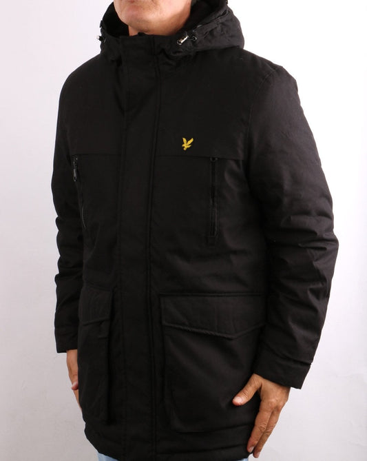 Lyle and Scott Lyle &amp; Scott – Parka mit Microfleece-Futter, tiefschwarz