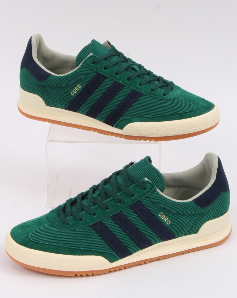 Adidas Cord-Sneaker Grün/Marineblau