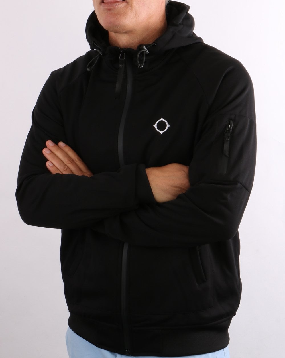 MA.STRUM Tech Fleece Full Zip Hoody Tiefschwarz