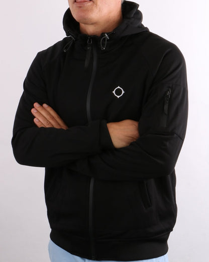 MA.STRUM Tech Fleece Full Zip Hoody Tiefschwarz