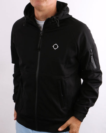 MA.STRUM Tech Fleece Full Zip Hoody Tiefschwarz