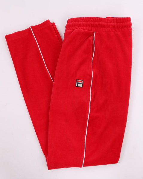 Fila Vintage Terrinda Velour Track Pants Red