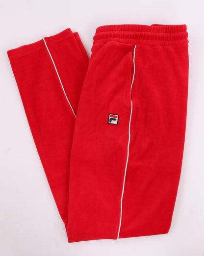 Fila Vintage Terrinda Velours-Trainingshose Rot