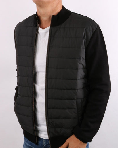 Barbour Cam Baffle Zip Thru Schwarz