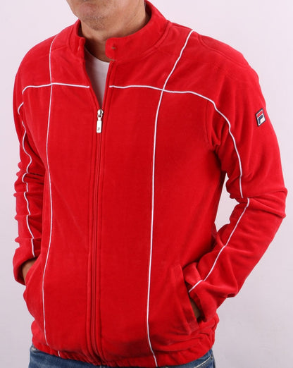 Fila Vintage Terrinda Velours-Trainingsjacke Rot