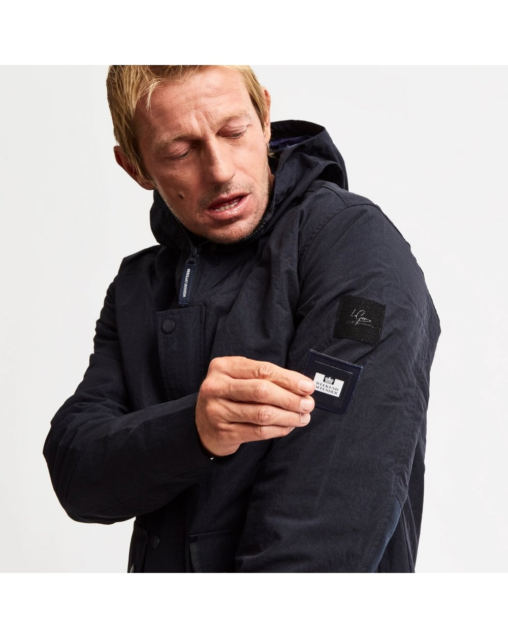Weekend Offender Leo Gregory Jacke Marineblau