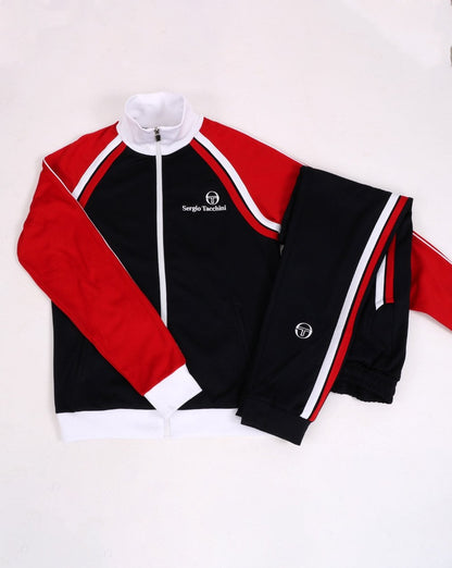 Sergio Tacchini Ghibli Komplett-Trainingsanzug Marineblau/Rot/Weiß