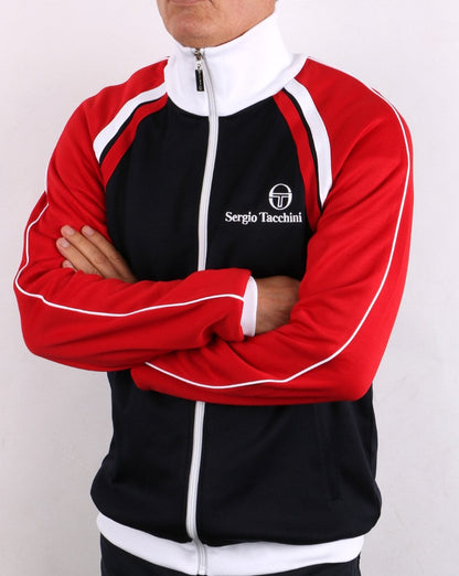 Sergio Tacchini Ghibli Komplett-Trainingsanzug Marineblau/Rot/Weiß
