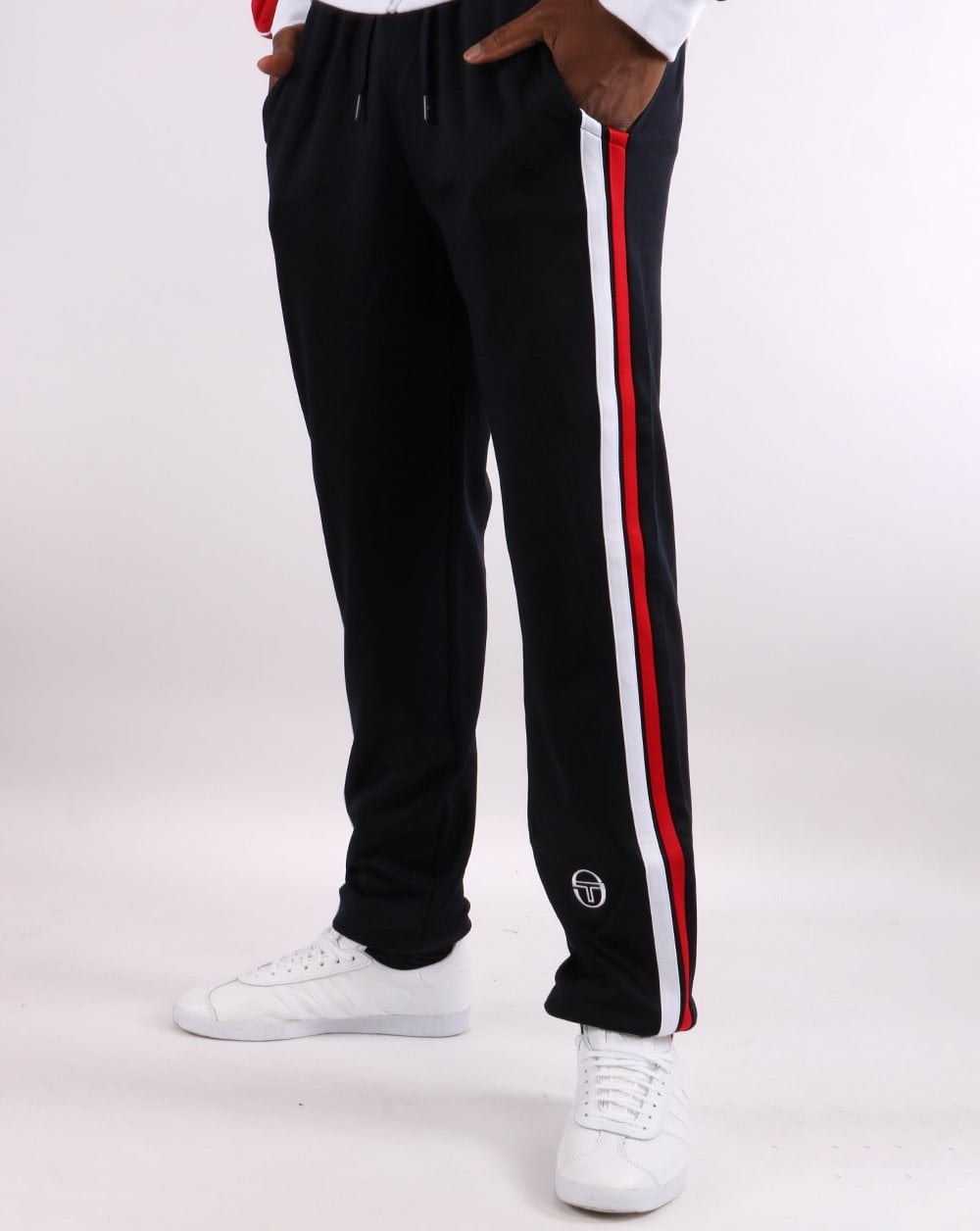 Sergio Tacchini Ghibli Komplett-Trainingsanzug Marineblau/Rot/Weiß