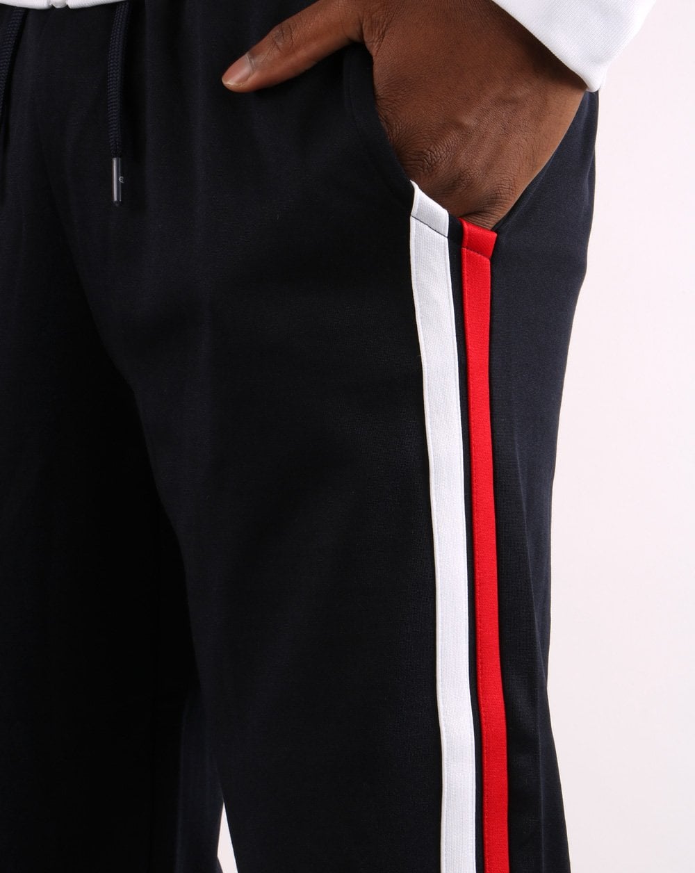 Sergio Tacchini Ghibli Komplett-Trainingsanzug Marineblau/Rot/Weiß