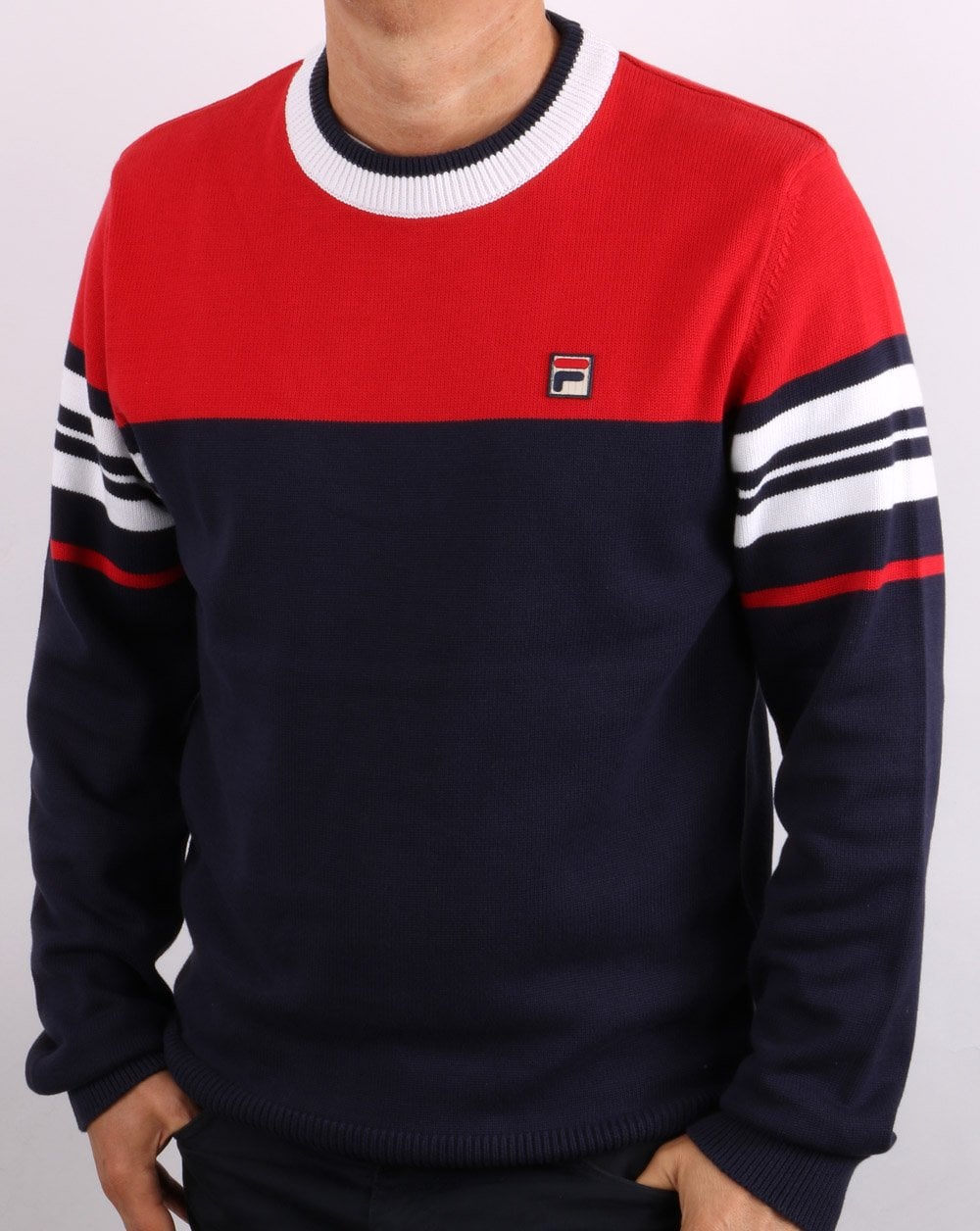 Fila Vintage Everly Pullover Marineblau/Rot/Weiß
