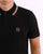 Trojan Tipped Pique Polo Shirt Black/Orange