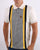 Trojan Houndstooth Panel Polo Shirt Cream