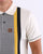 Trojan Houndstooth Panel Polo Shirt Cream