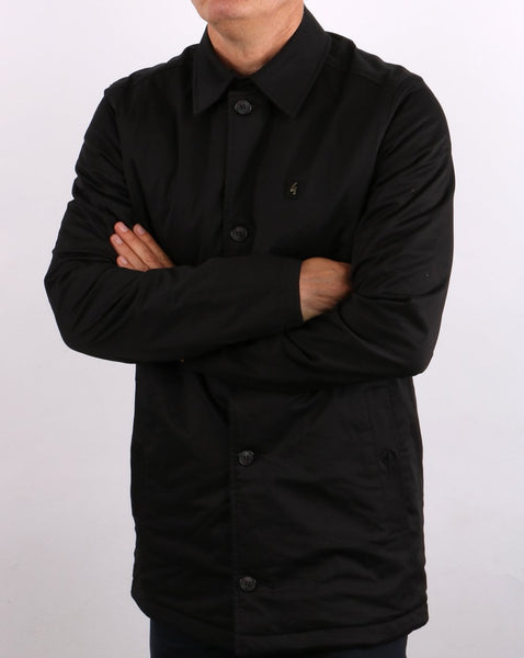 Gabicci Vintage Reversible Short Mac in Black/Port