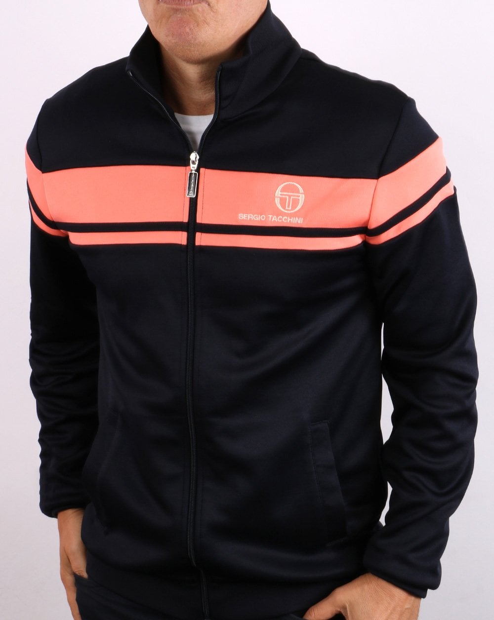 Sergio Tacchini Masters Trainingsjacke Marineblau/Koralle