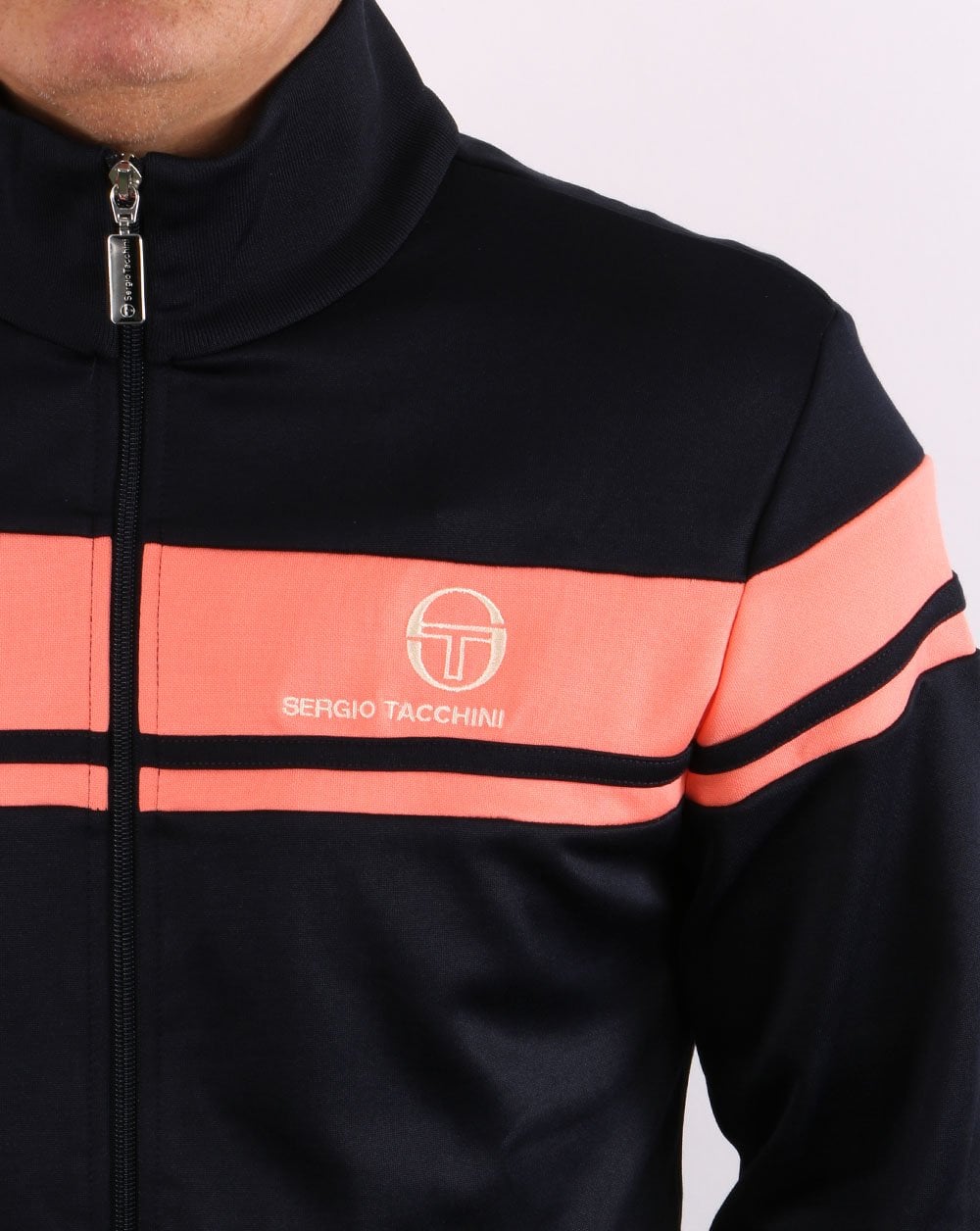 Sergio Tacchini Masters Trainingsjacke Marineblau/Koralle