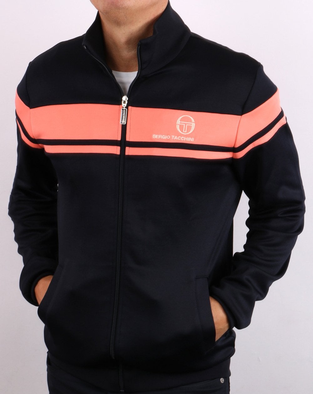 Sergio Tacchini Masters Trainingsjacke Marineblau/Koralle