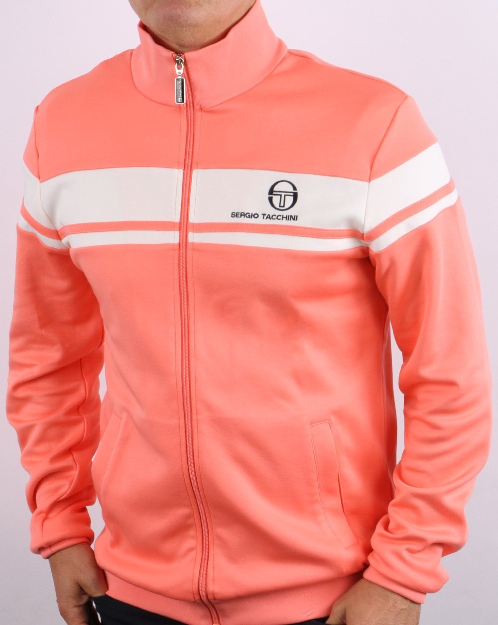 Sergio Tacchini Masters Trainingsjacke Koralle/Off-White