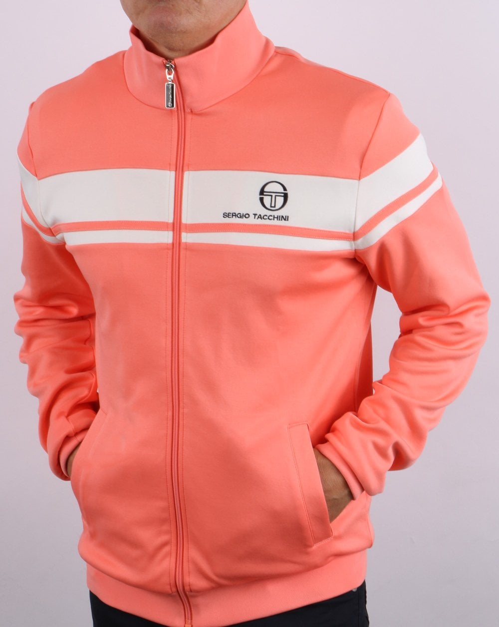 Sergio Tacchini Masters Trainingsjacke Koralle/Off-White