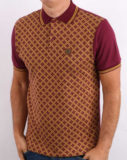 Trojan Argyle Panel Poloshirt Port
