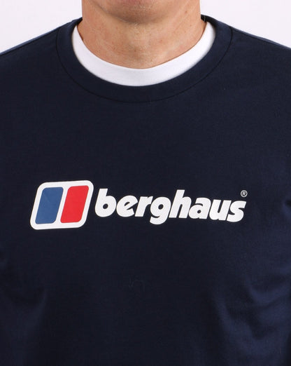 Berghaus – Langarm-T-Shirt mit Logo in Marineblau