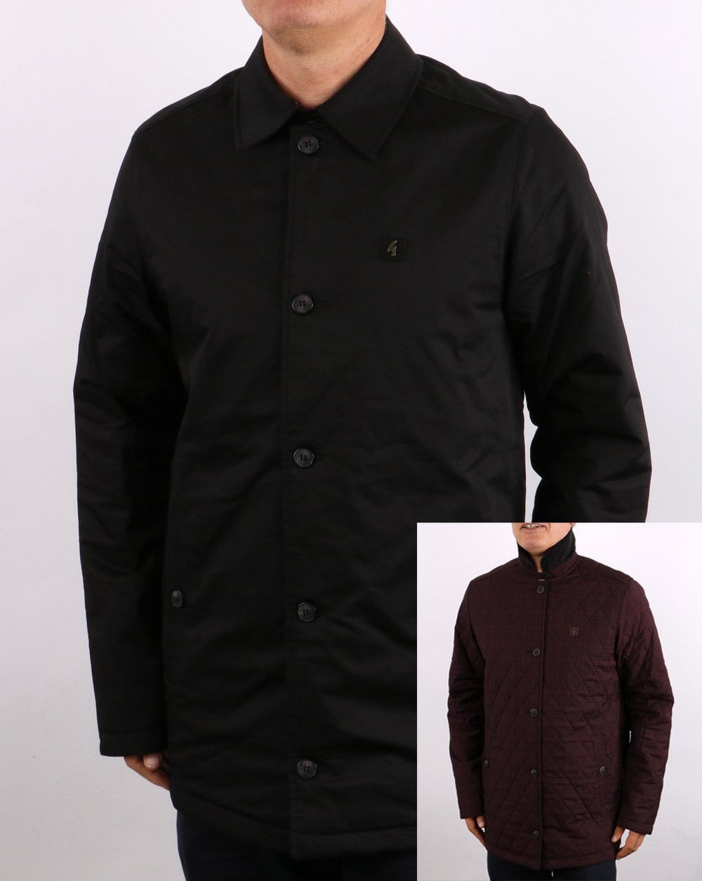 Gabicci Vintage Wendbarer Kurzmantel in Schwarz/Hafenblau