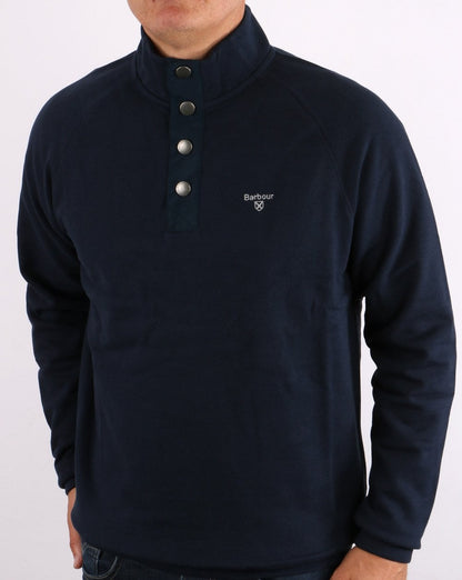 Barbour Sweatshirt mit halbem Reißverschluss, Marineblau