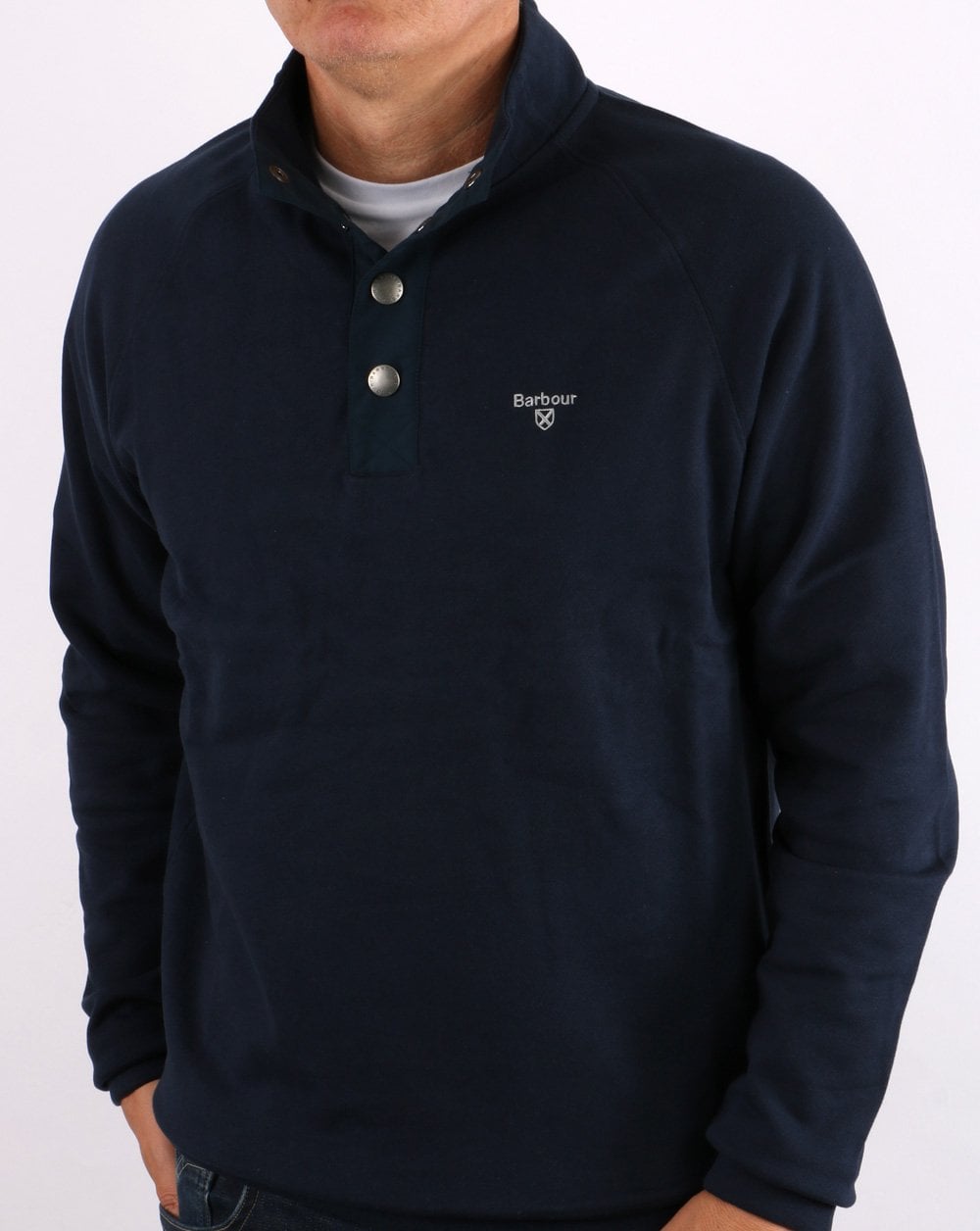 Barbour Half Zip Sweatshirt Navy