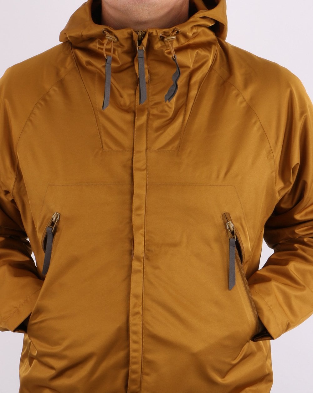 Pretty Green – Jacke mit durchgehendem Reißverschluss und versiegelten Nähten in Hellbraun