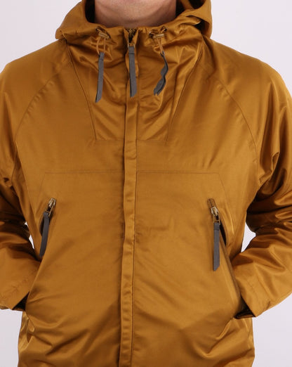 Pretty Green – Jacke mit durchgehendem Reißverschluss und versiegelten Nähten in Hellbraun