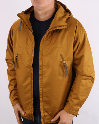 Pretty Green – Jacke mit durchgehendem Reißverschluss und versiegelten Nähten in Hellbraun
