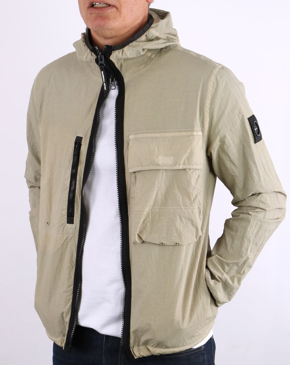 Marshall Artist Gd Kapuzen-Overshirt Stone