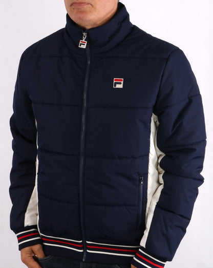 Fila Vintage Watson Pufferjacke Marineblau/Creme