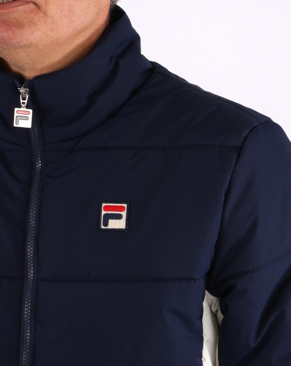 Fila Vintage Watson Pufferjacke Marineblau/Creme