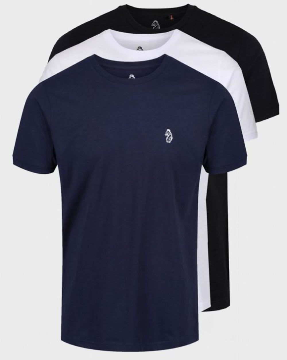 Luke 3er-Pack T-Shirts Schwarz/Weiß/Marineblau