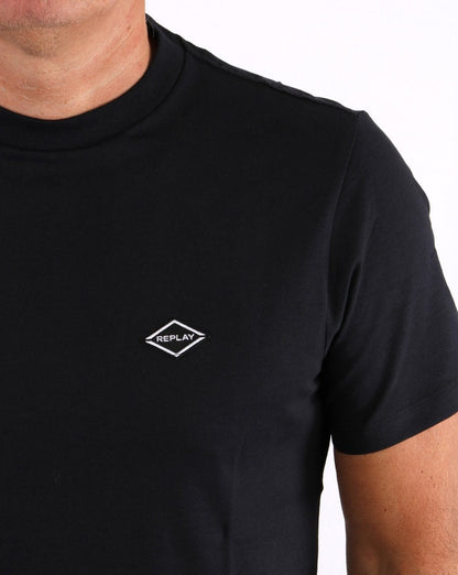 Replay Logo T-Shirt Marineblau