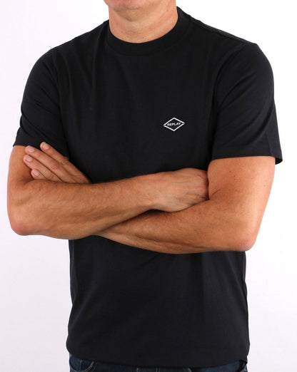 Replay Logo T-Shirt Marineblau