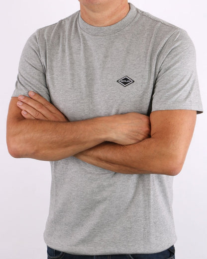 Replay Logo T-Shirt Grau Melange