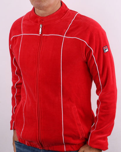 Fila Vintage Terrinda Velours-Trainingsjacke Rot