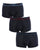 Emporio Armani 3 Pack Boxer Shorts Marine/Red/Multi