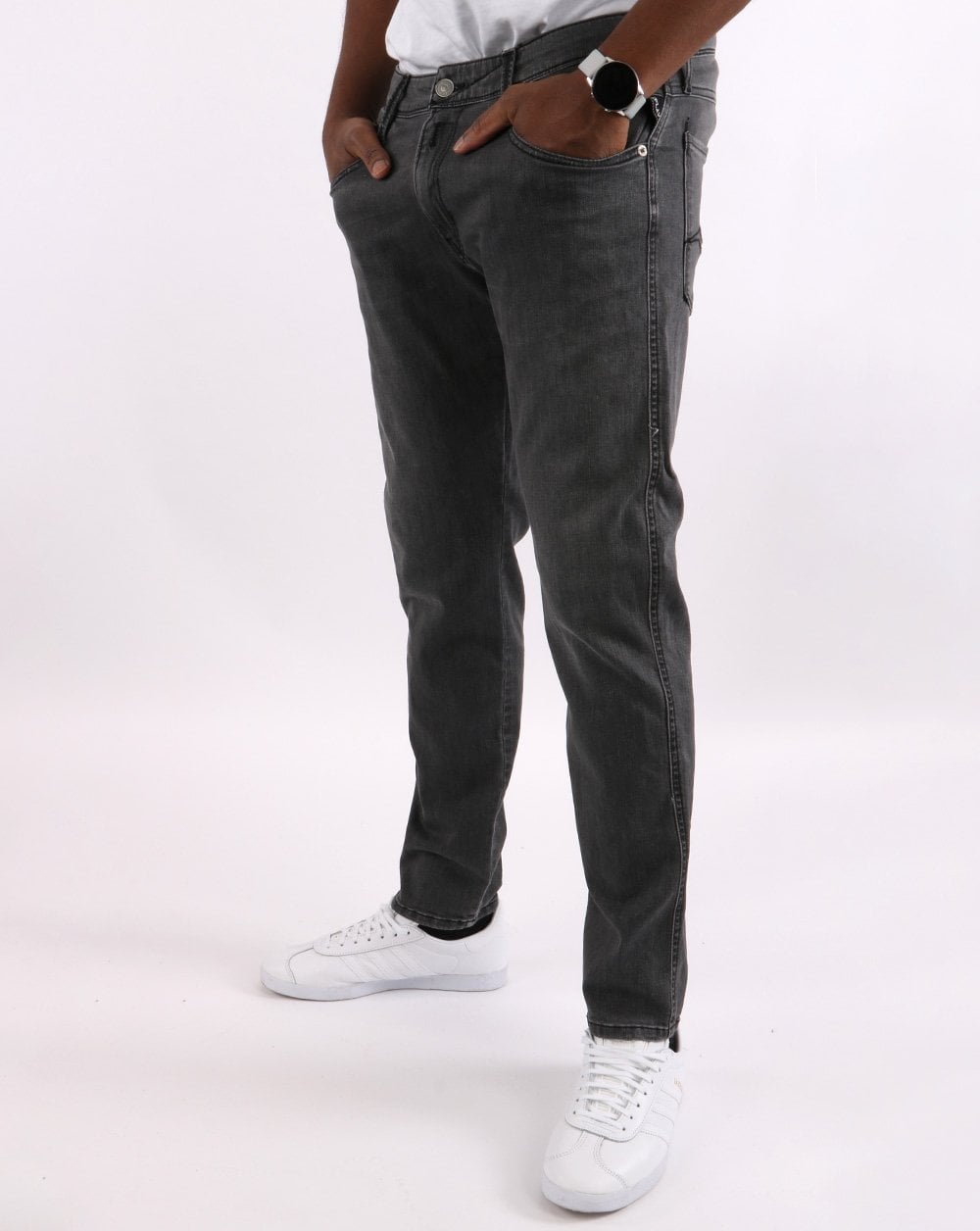 Replay Anbass Slim Fit Jeans Medium Grey