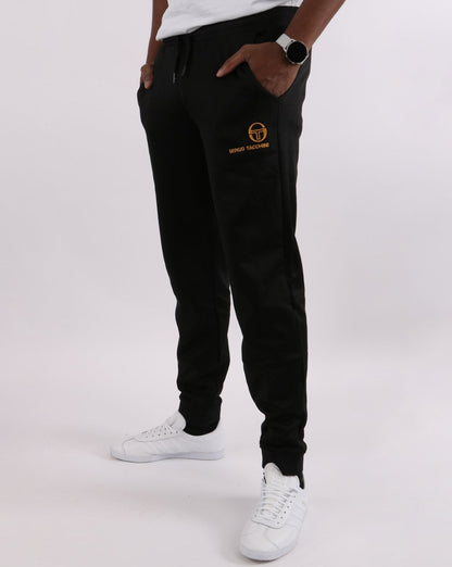 Sergio Tacchini Trainingshose mit Bündchen Schwarz/Gold